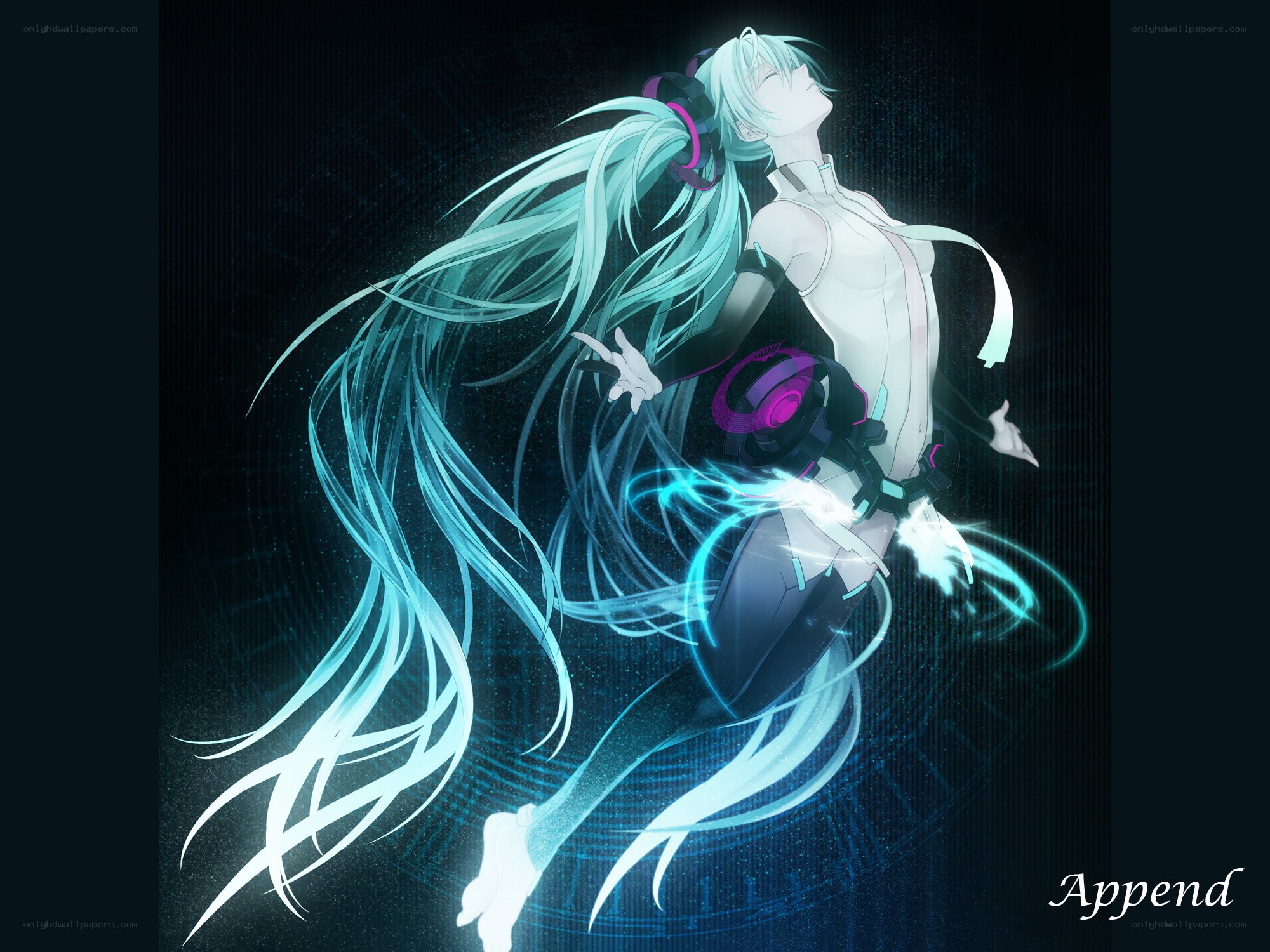 Miku in a glowing pose