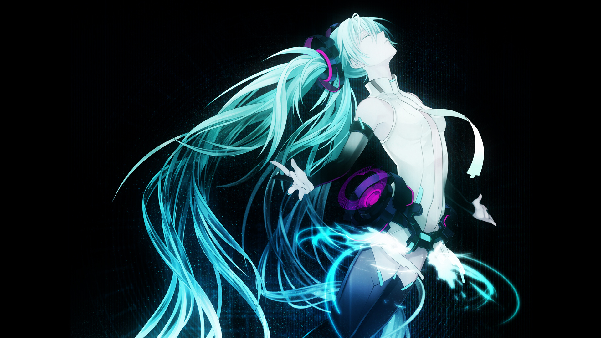 Miku in a glowing pose