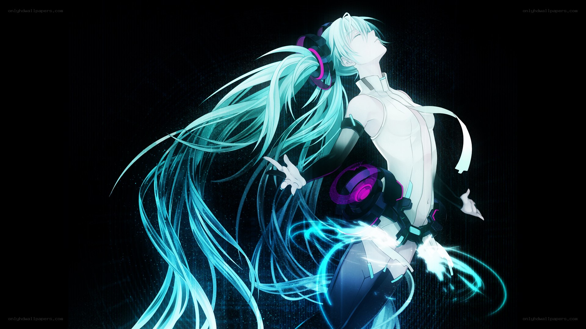 Miku in a glowing pose