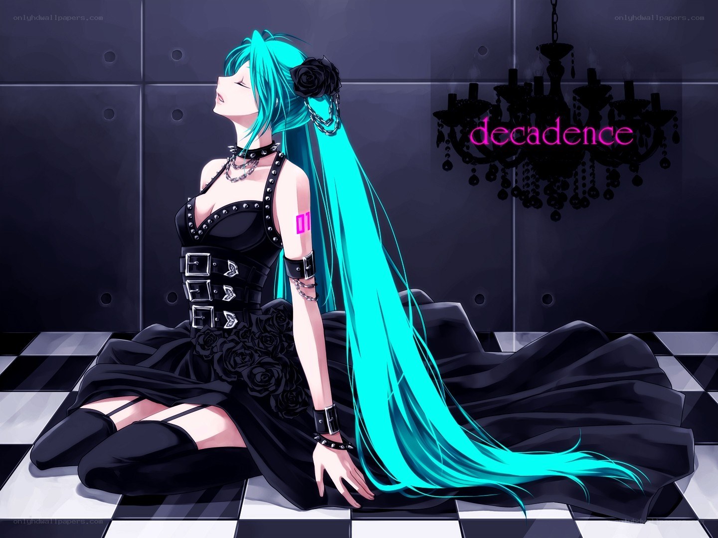 Miku in a gothic dress