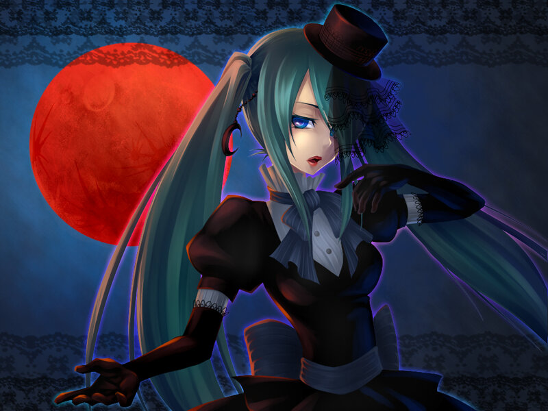 Miku in a gothic dress
