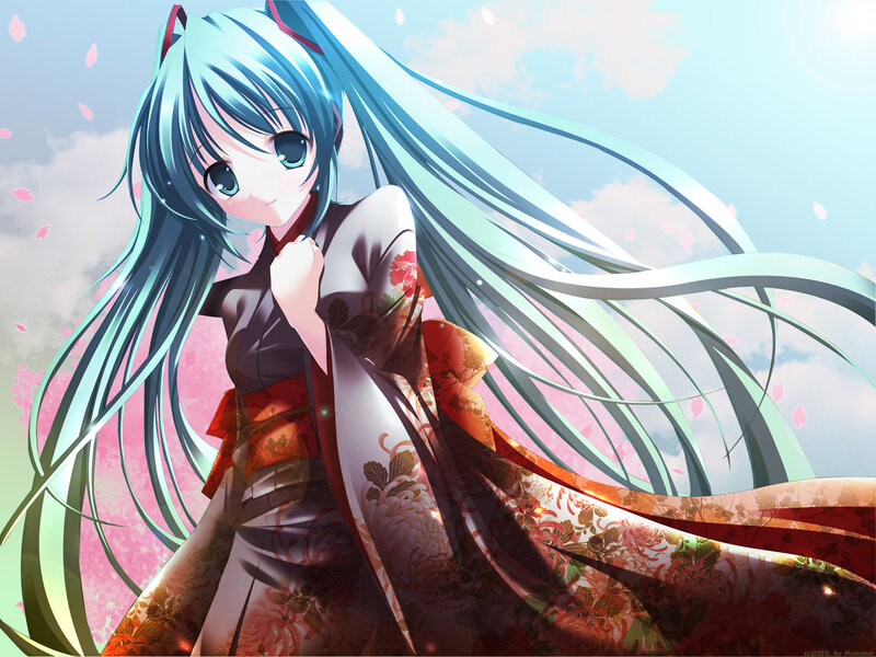 Miku in a kimono