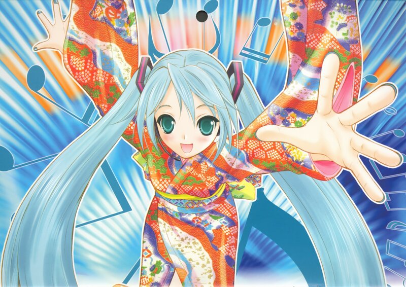 Miku in a kimono