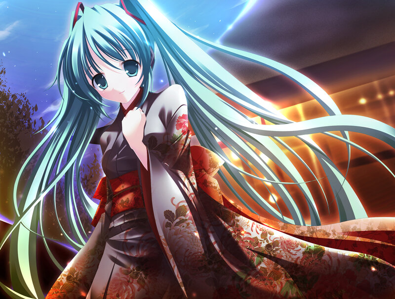 Miku in a kimono