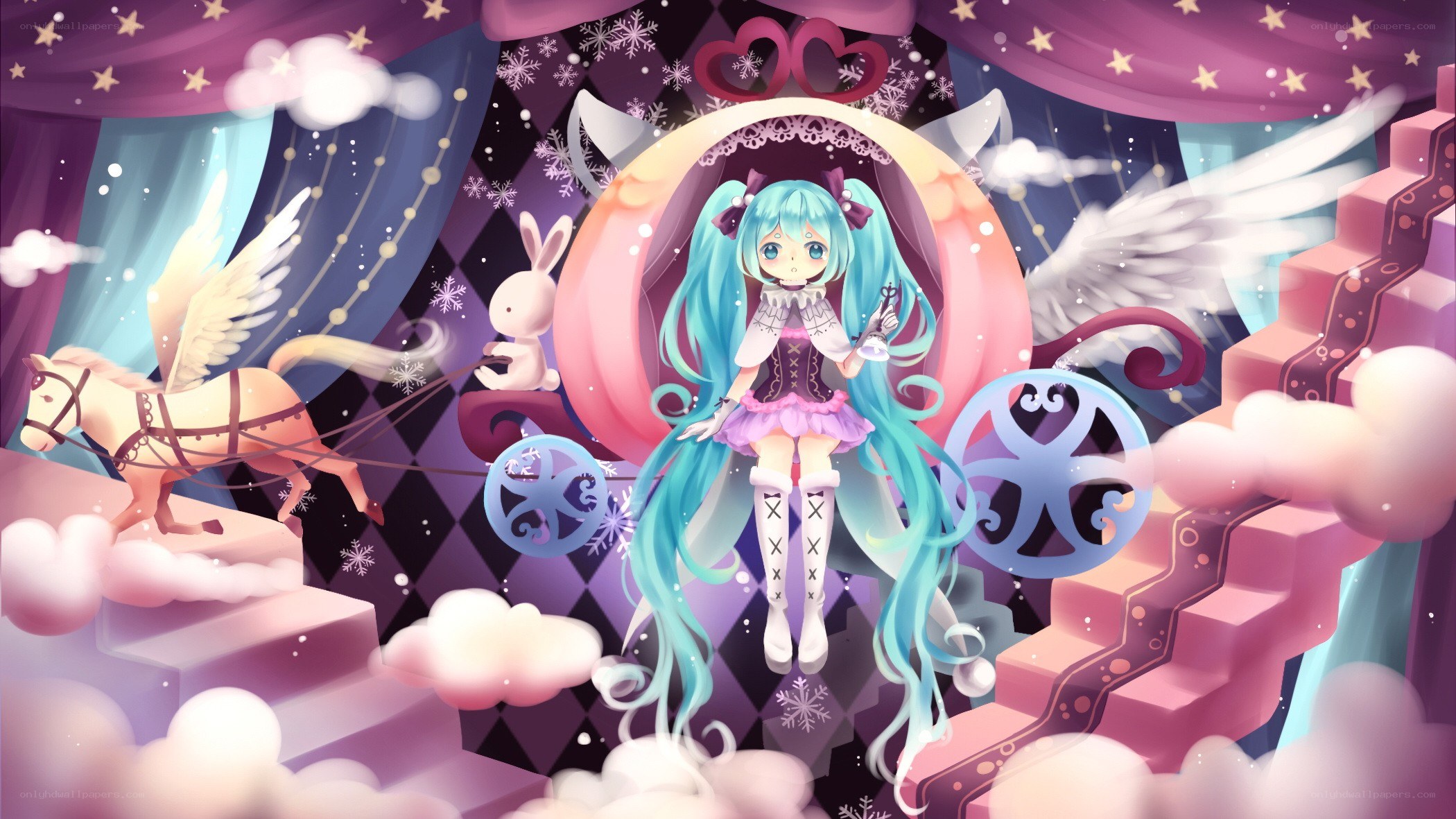 Miku in a magical carriage