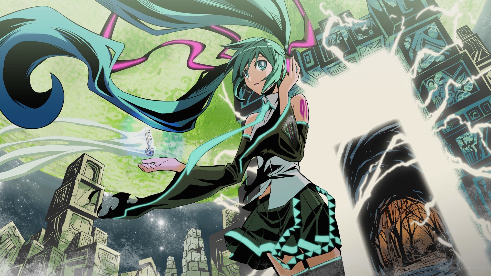 Miku in a magical city
