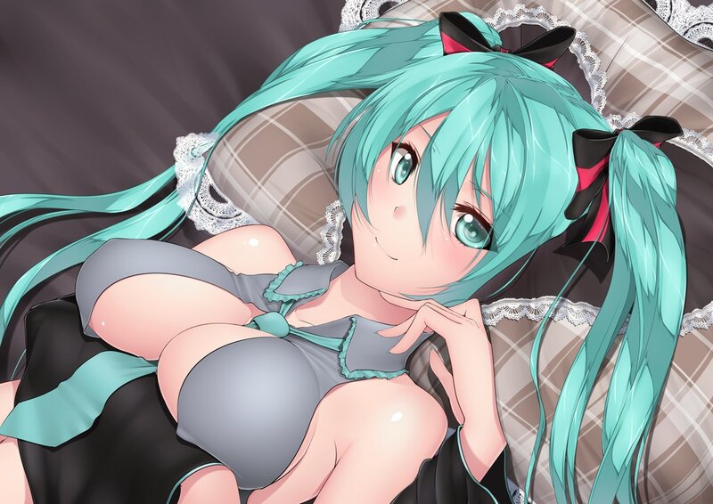 Miku in a maid outfit