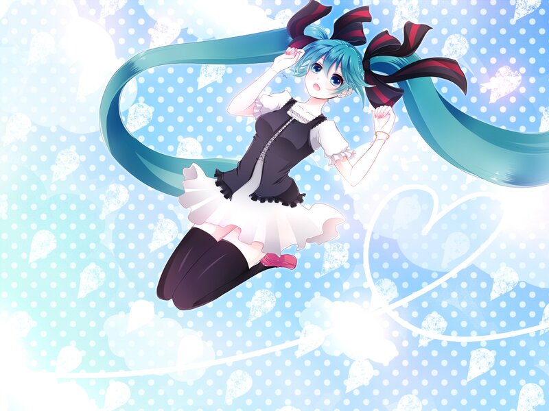 Miku in a maid outfit