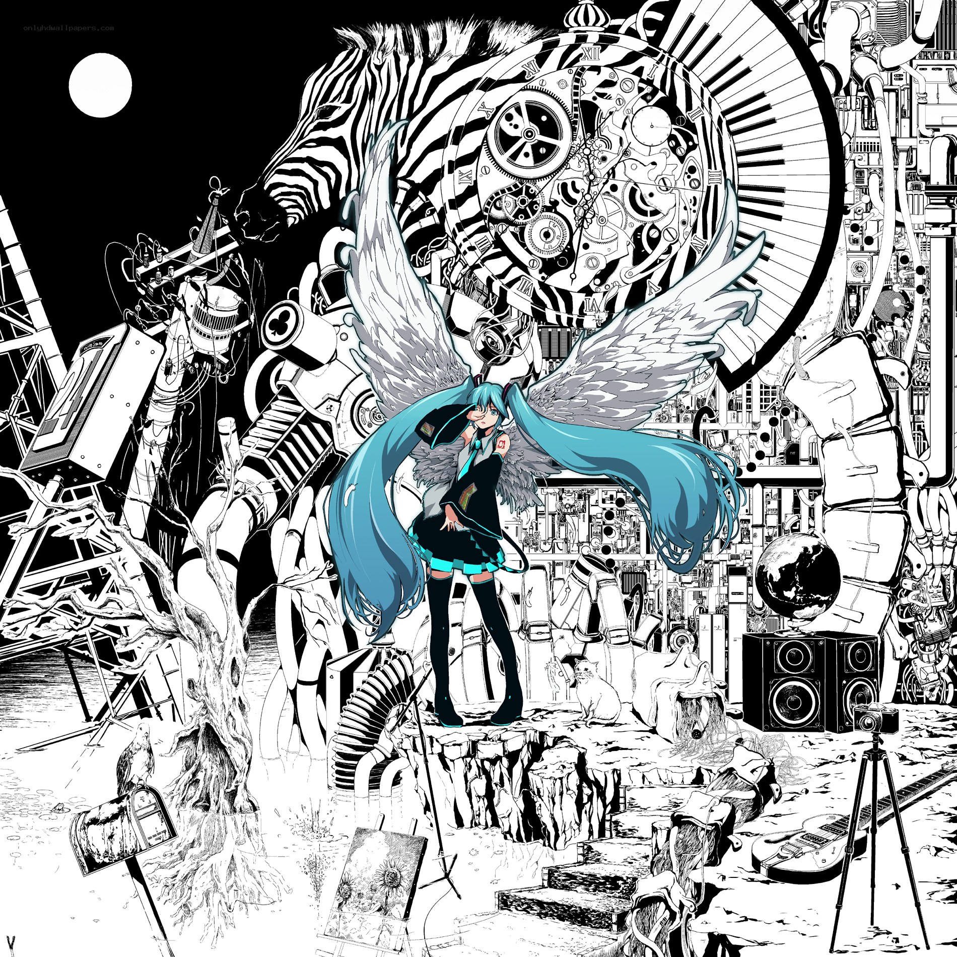 Miku in a mechanical world