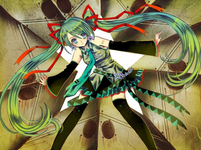 Miku in a military-style outfit