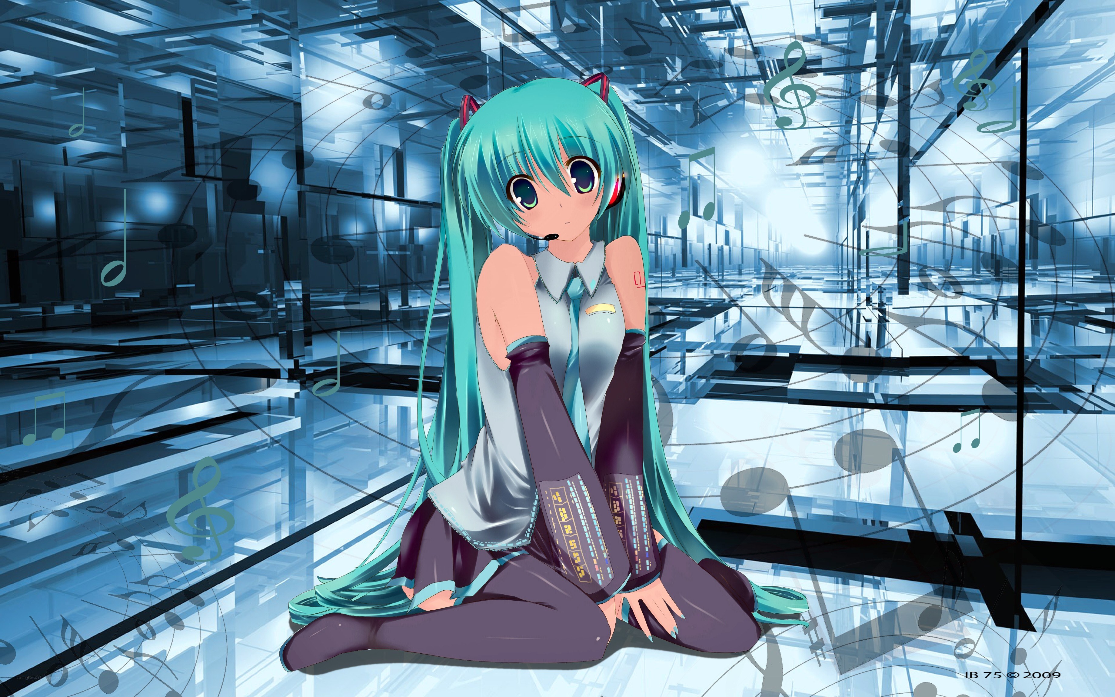 Miku in a music hall