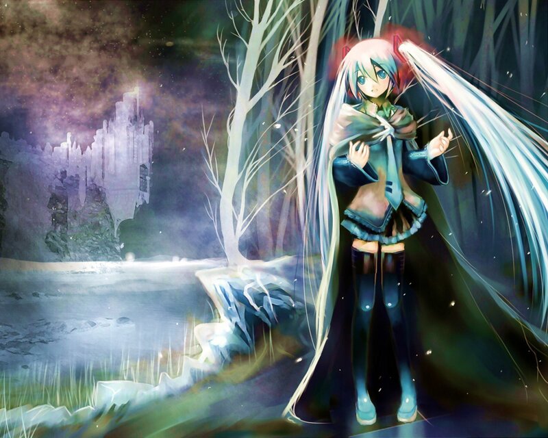 Miku in a mystical forest