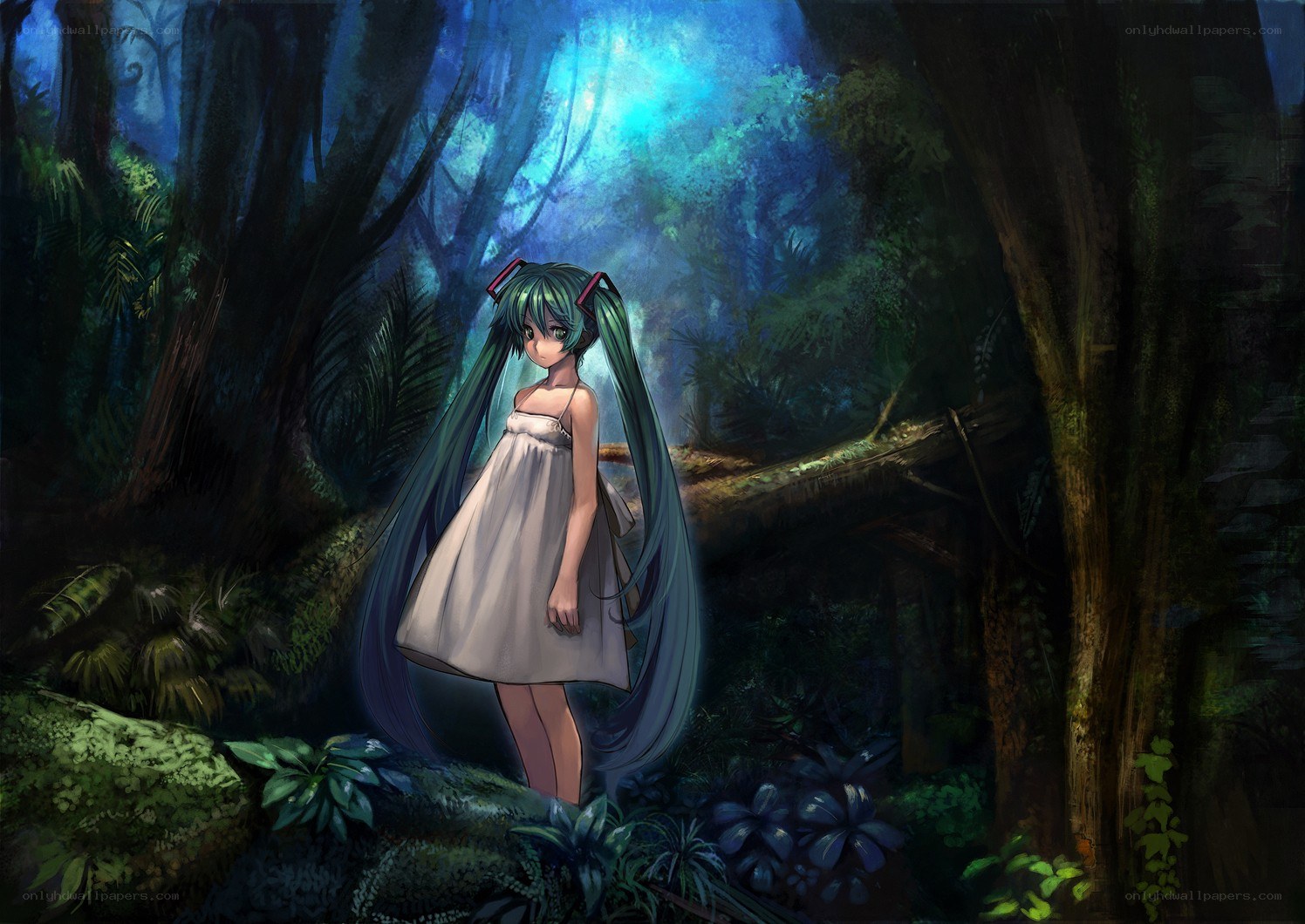 Miku in a mystical forest