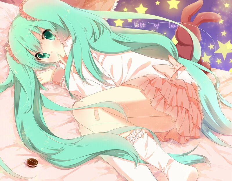 Miku in a pink dress