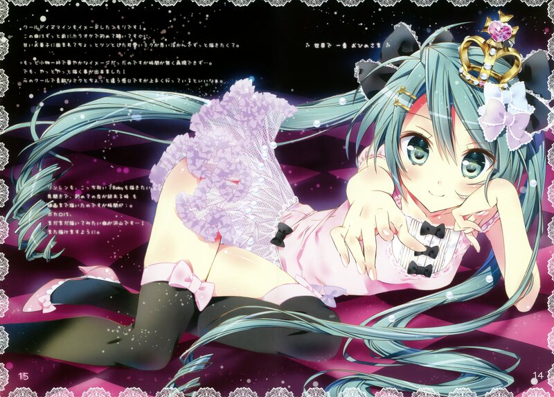 Miku in a pink dress