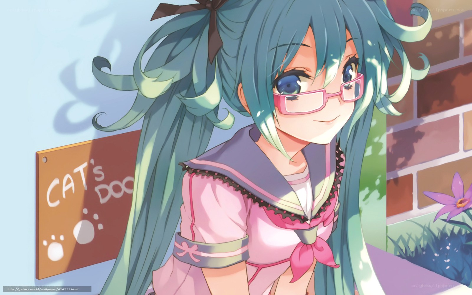 Miku in a pink dress