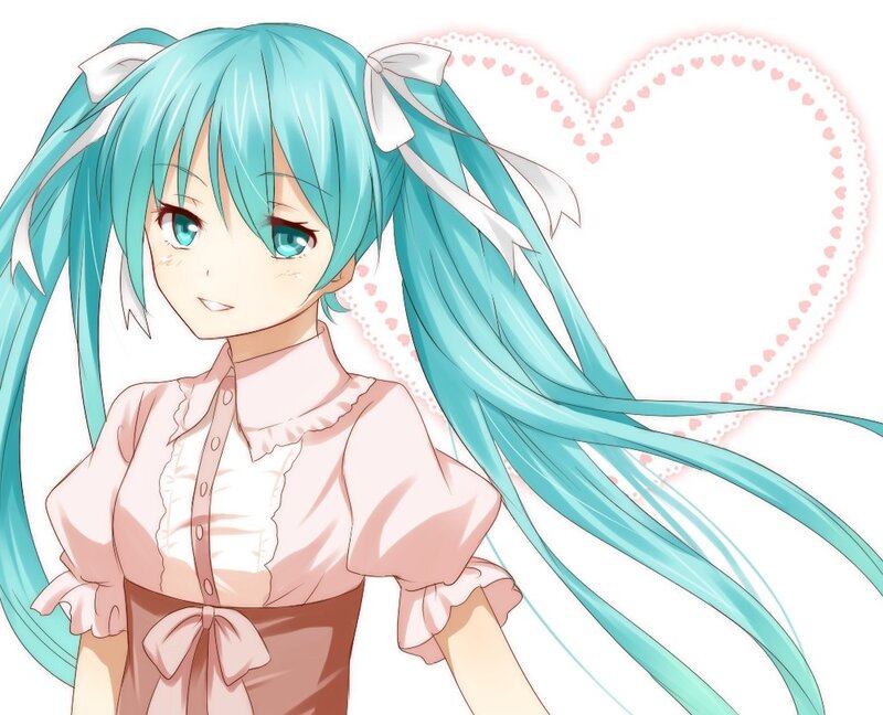 Miku in a pink dress