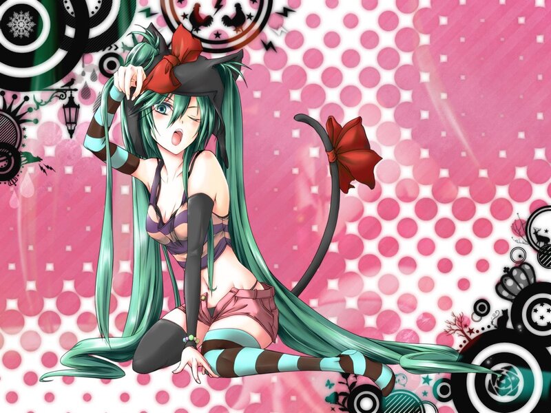 Miku in a playful pose