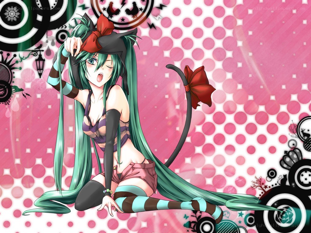 Miku in a playful pose