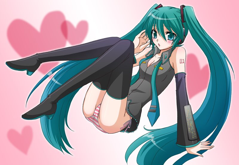 Miku in a playful pose