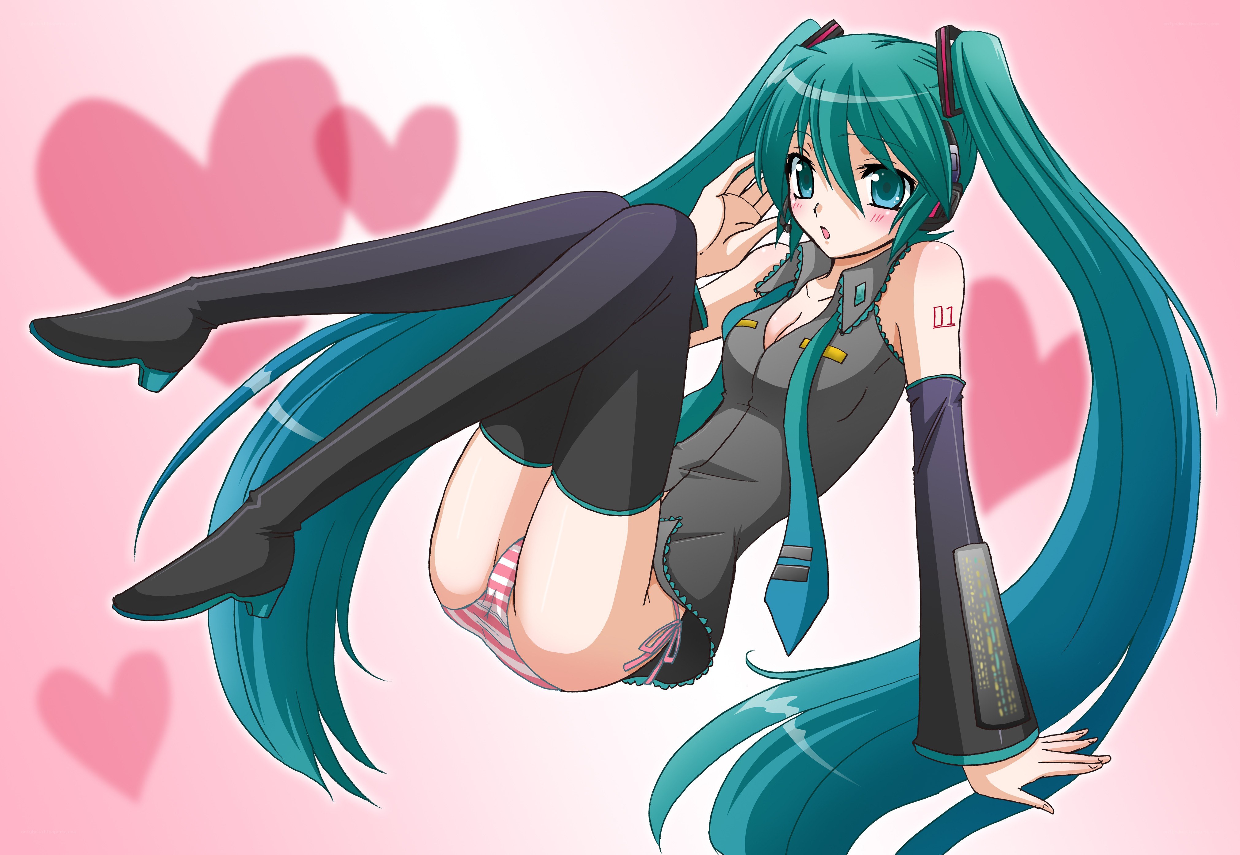 Miku in a playful pose
