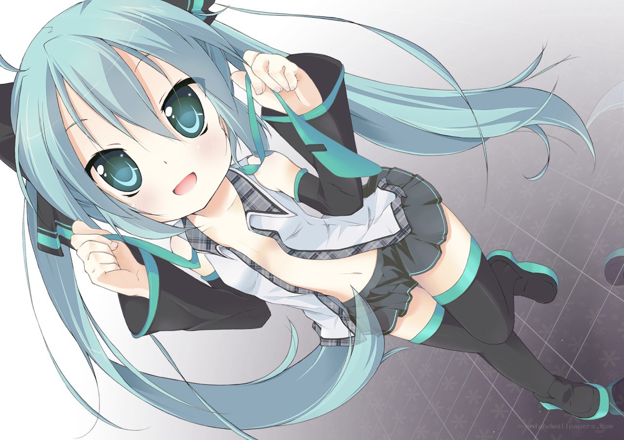 Miku in a playful pose