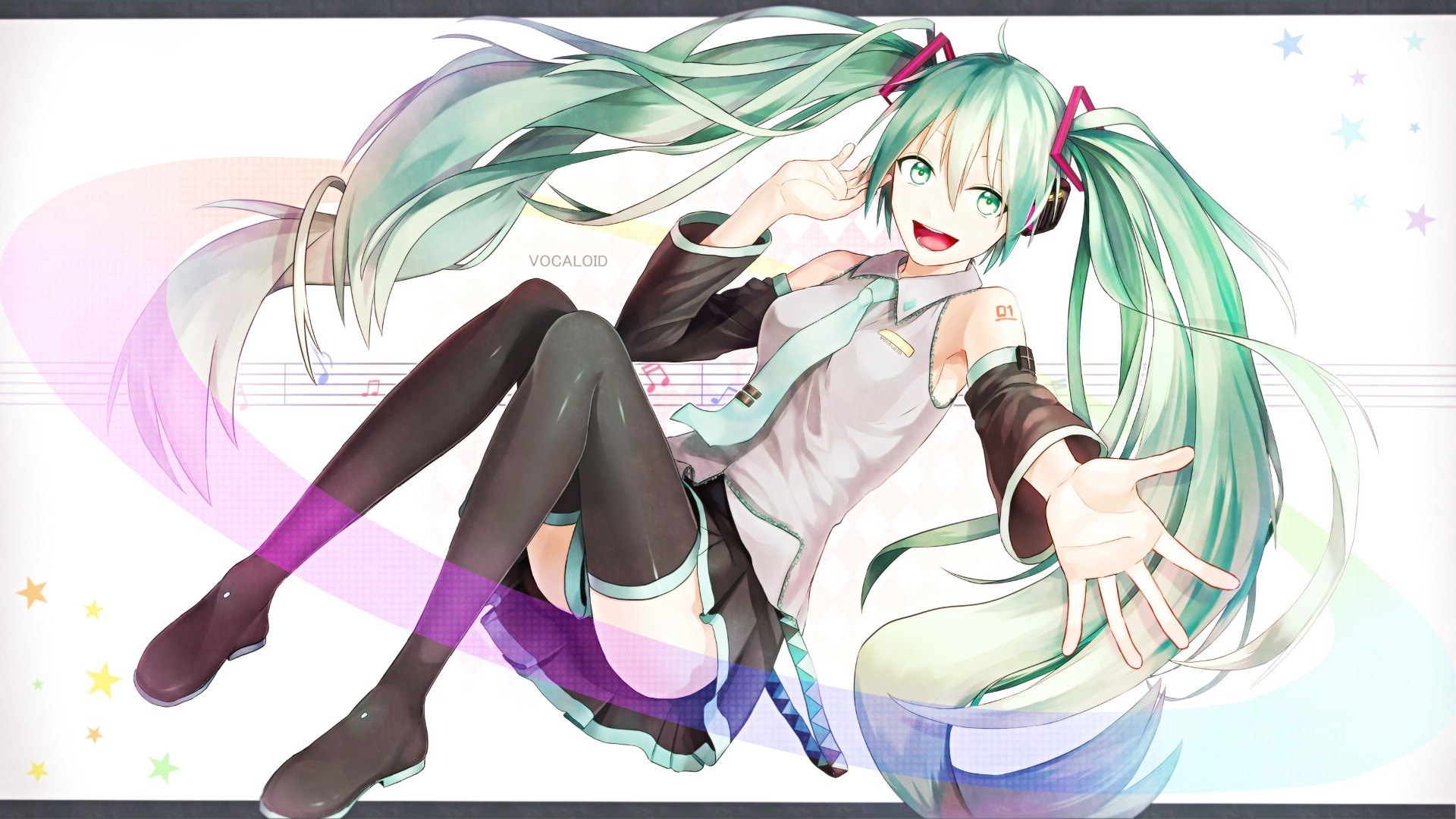 Miku in a playful pose