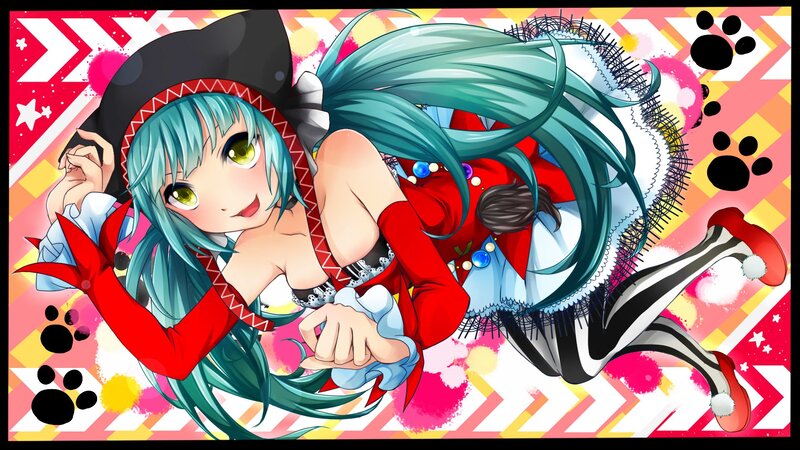 Miku in a playful pose