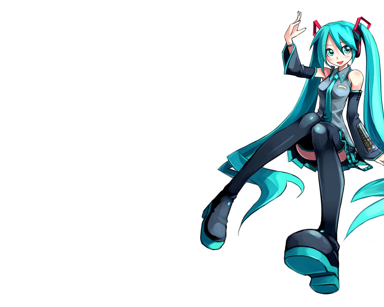 Miku in a playful pose
