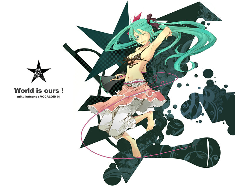 Miku in a playful pose