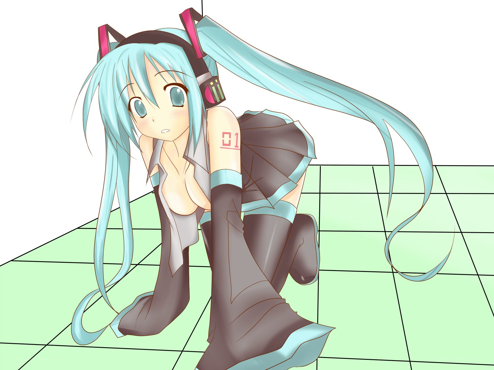 Miku in a playful pose