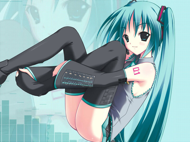 Miku in a playful pose
