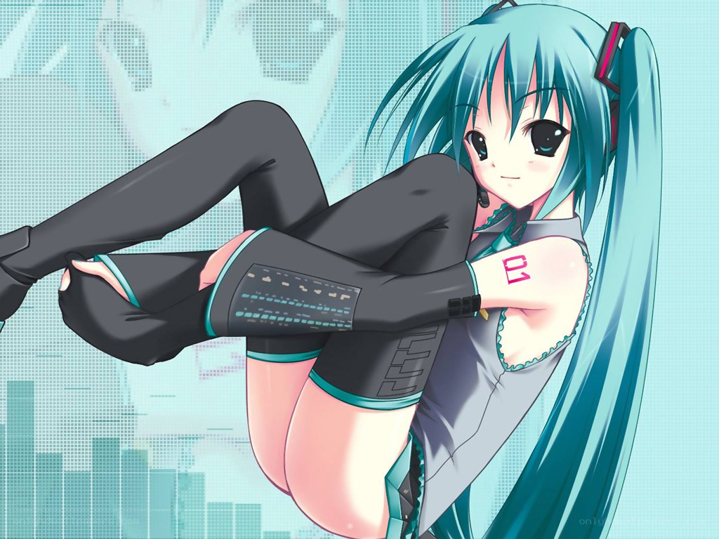 Miku in a playful pose