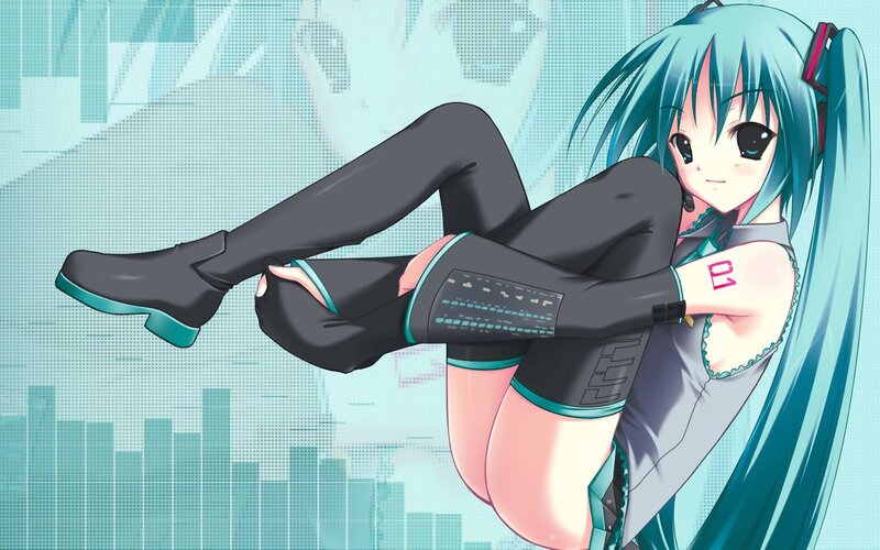 Miku in a playful pose
