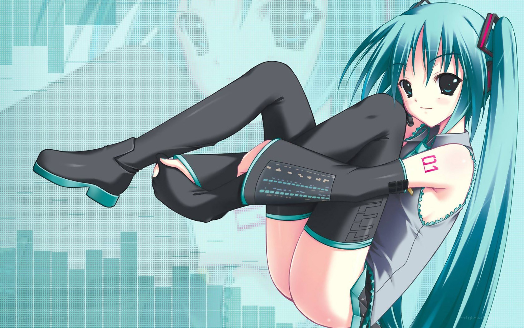 Miku in a playful pose