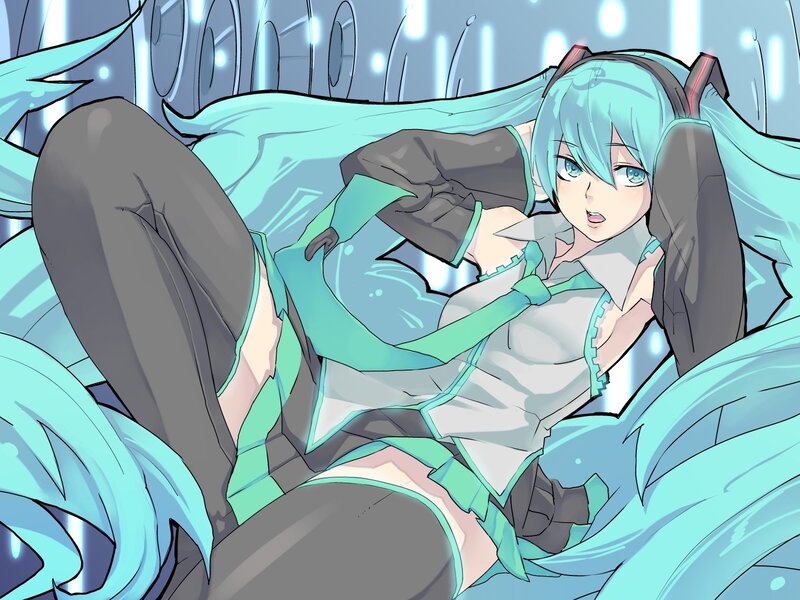 Miku in a relaxed pose