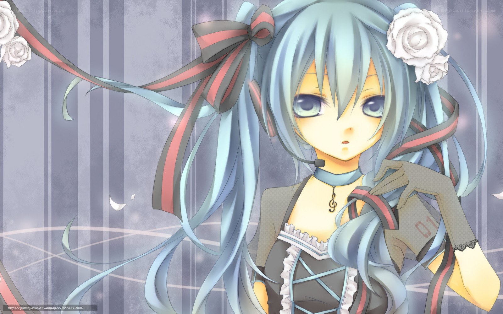 Miku in a ribbon dress
