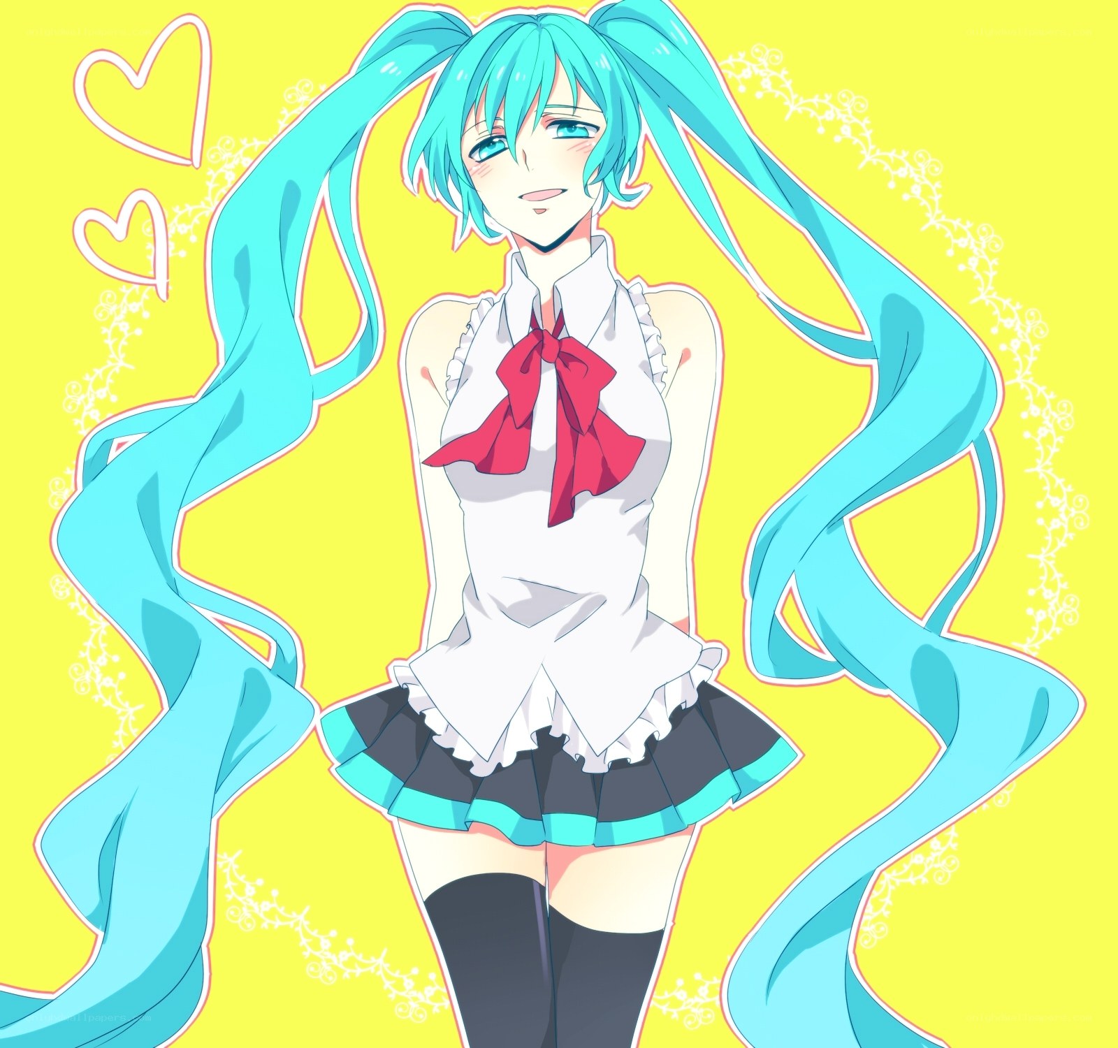 Miku in a school outfit