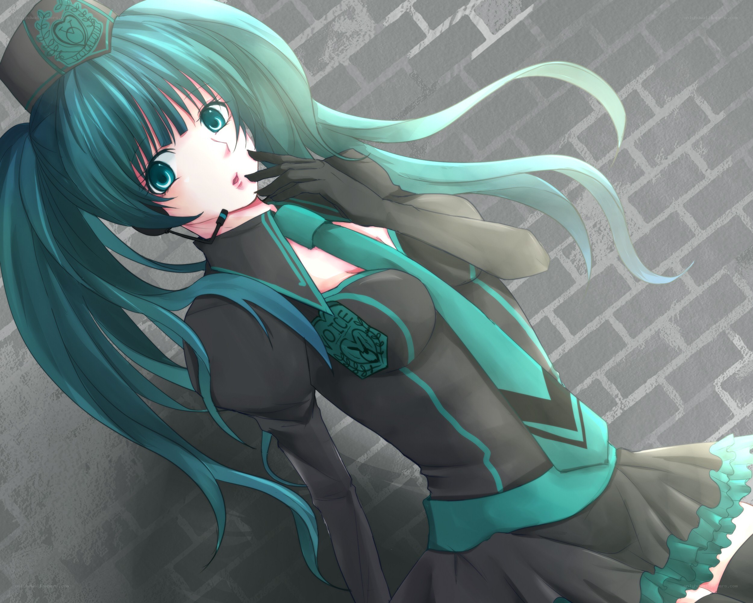 Miku in a school uniform