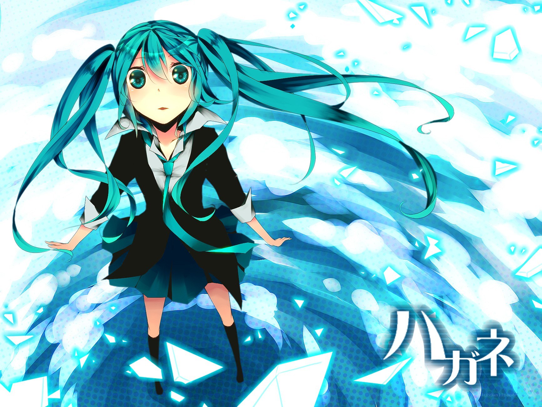 Miku in a school uniform