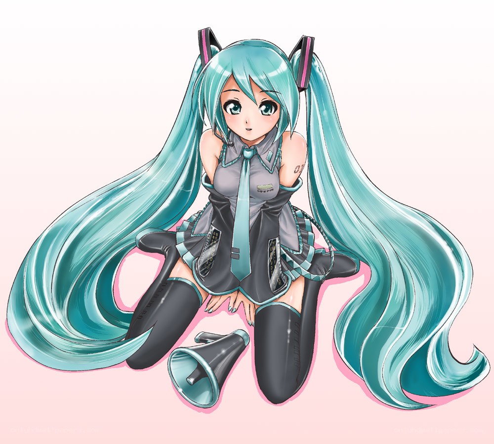 Miku in a school uniform