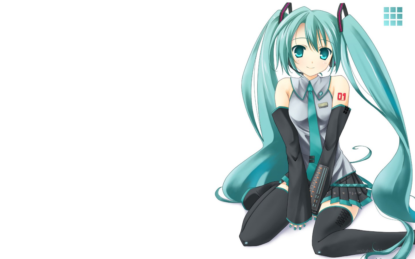 Miku in a school uniform