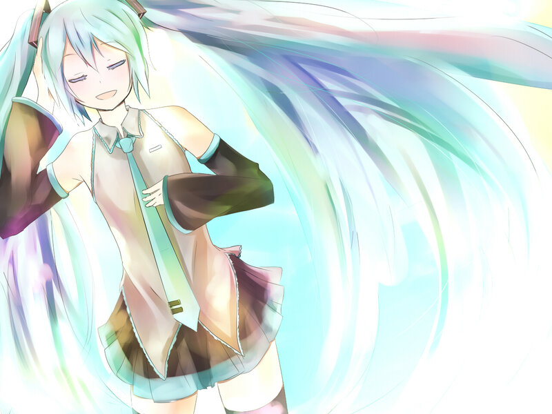 Miku in a school uniform
