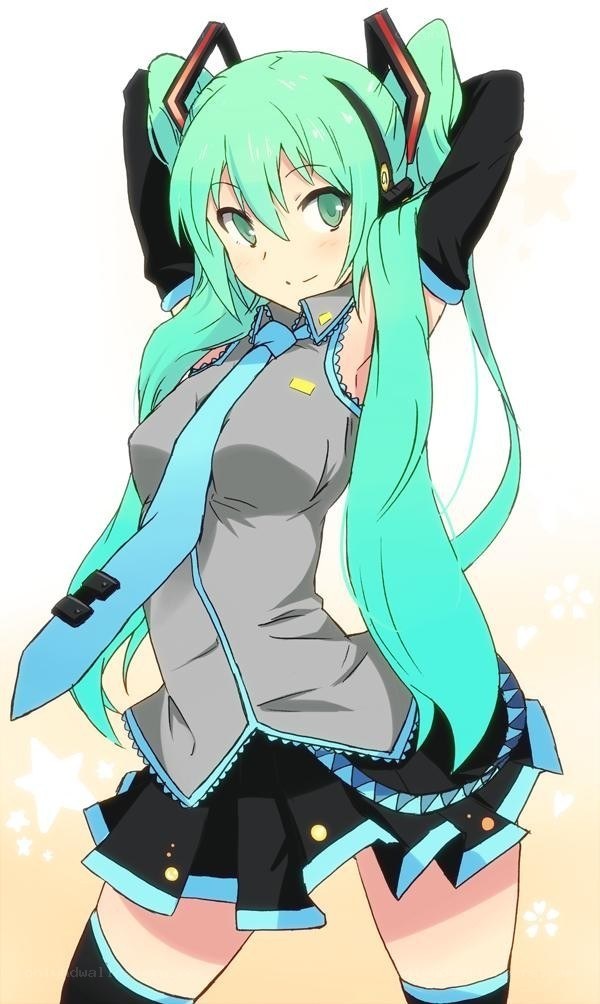 Miku in a school uniform