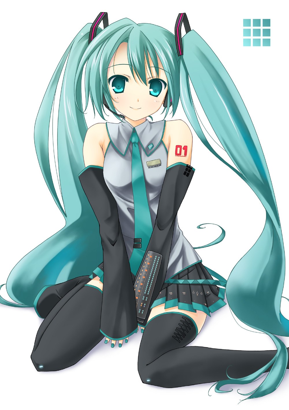 Miku in a school uniform