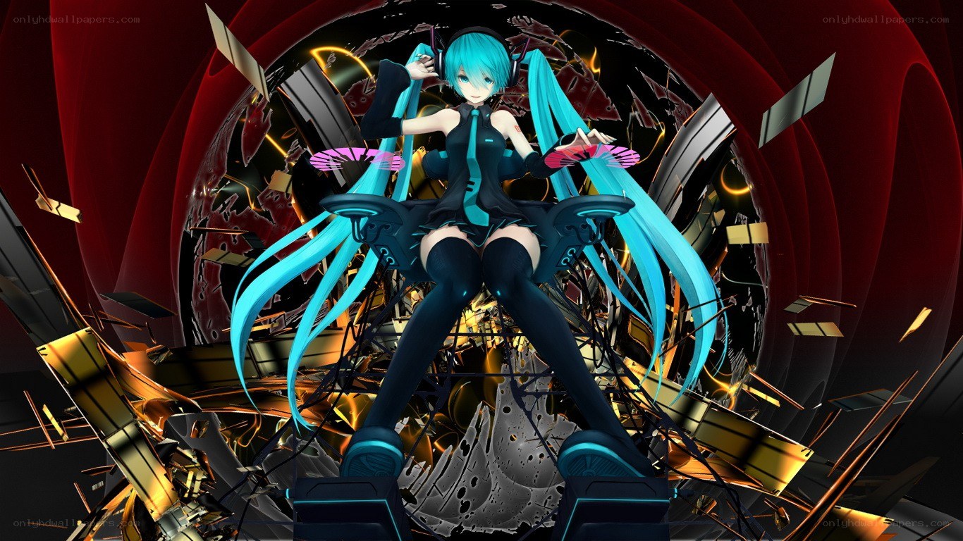 Miku in a shattered tunnel