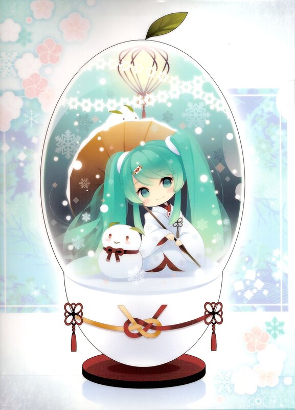 Miku in a snow globe