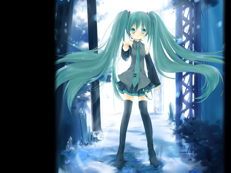Miku in a snowy landscape