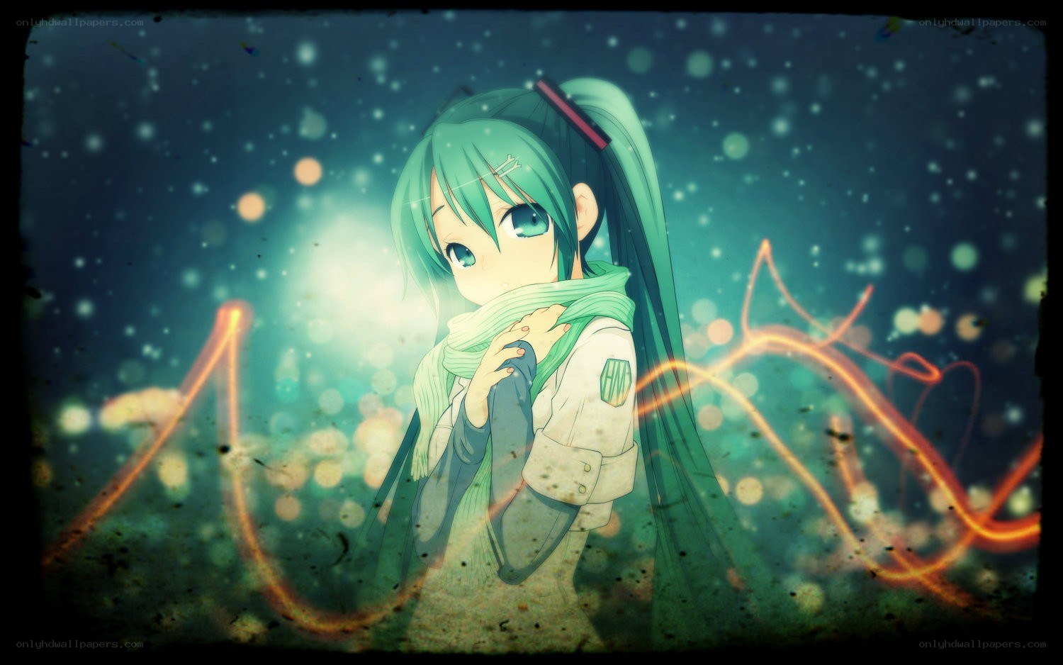 Miku in a snowy night