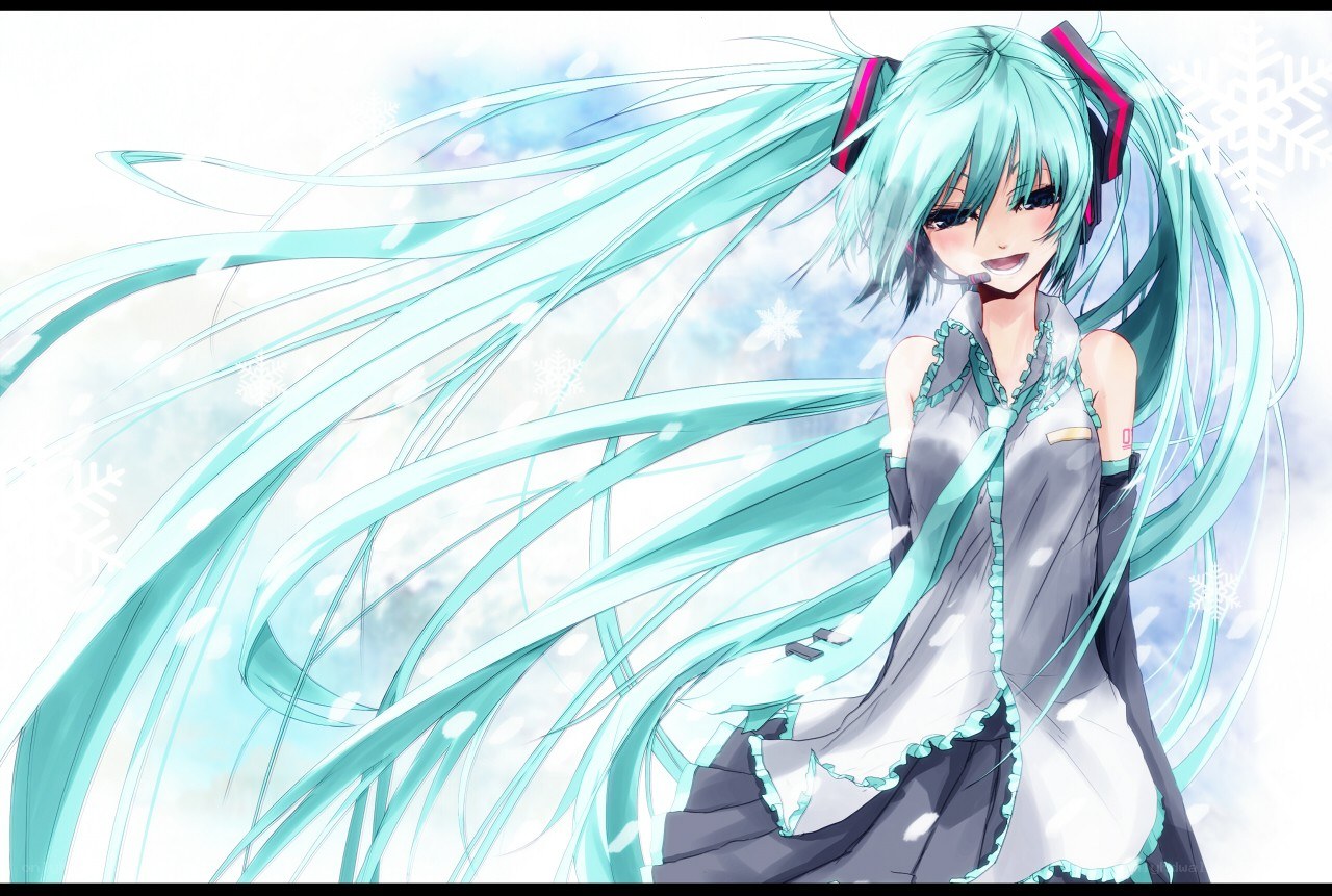 Miku in a snowy scene